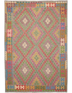 Rug Kilim Afghanistan 202x298 Grey Green Multic