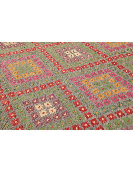 Tappeto Kilim Afghanistan 202x298 Grigio Verde