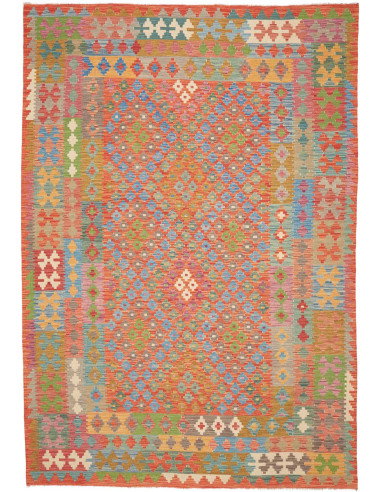 Tappeto Kilim Afghanistan 203x291 Arancio Terra