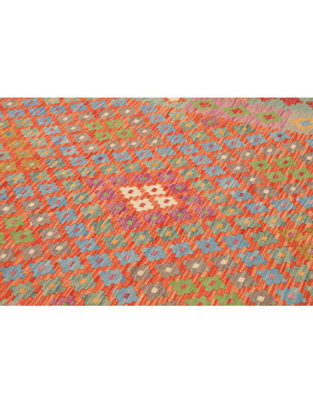 Tappeto Kilim Afghanistan 203x291 Arancio Terra