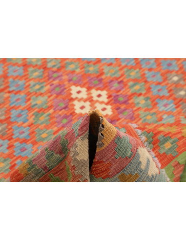 Tappeto Kilim Afghanistan 203x291 Arancio Terra