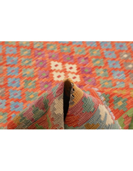 Tappeto Kilim Afghanistan 203x291 Arancio Terra