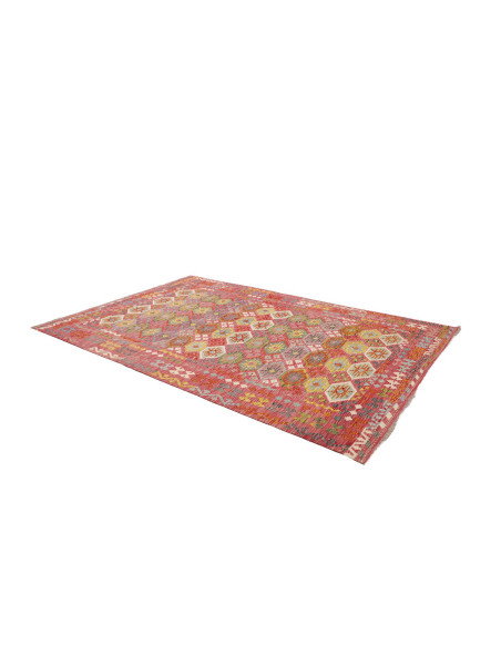Tappeto Kilim Afghanistan 203x298 Rosa Corallo