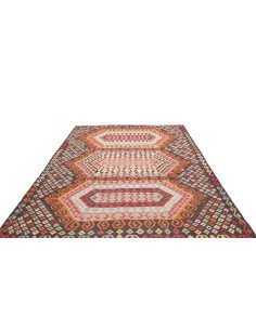 Rug Kilim Afghanistan 201x290 Dark Brown Orange 2
