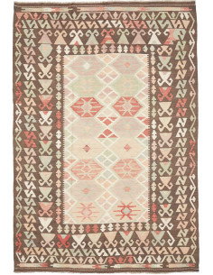 Tappeto Kilim Afghanistan 204x292 Marrone Scuro
