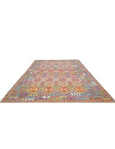 Tappeto Kilim Afghanistan 247x351 Blu Grigio Ar 2