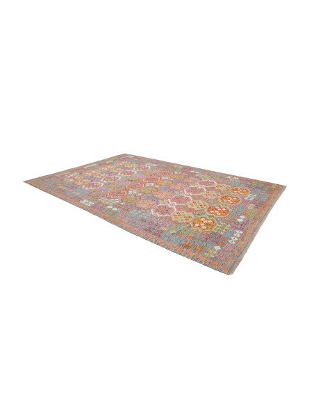 Tappeto Kilim Afghanistan 247x351 Blu Grigio Ar