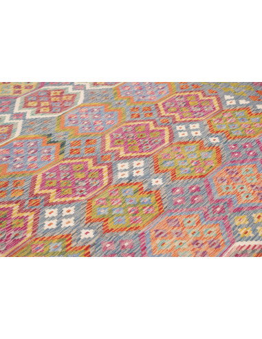 Tappeto Kilim Afghanistan 247x351 Blu Grigio Ar