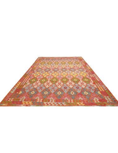Tappeto Kilim Afghanistan 248x345 Rosso Arancio