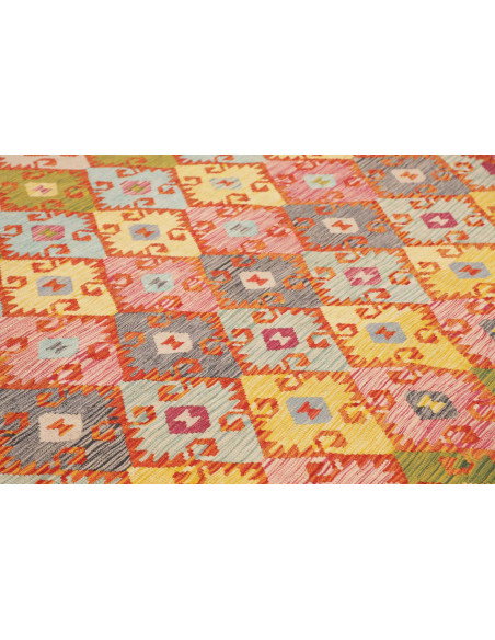Tappeto Kilim Afghanistan 248x345 Rosso Arancio