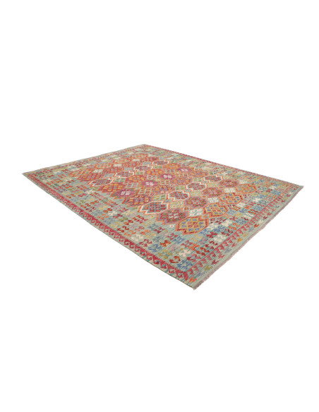 Tappeto Kilim Afghanistan 251x304 Blu Acqua Ros