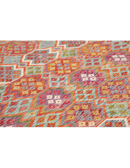Tappeto Kilim Afghanistan 251x304 Blu Acqua Ros