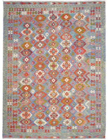 Rug Kilim Afghanistan 252x338 Sky Blue Multicol