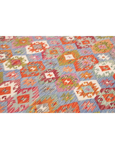 Tappeto Kilim Afghanistan 252x338 Blu Cielo Mul