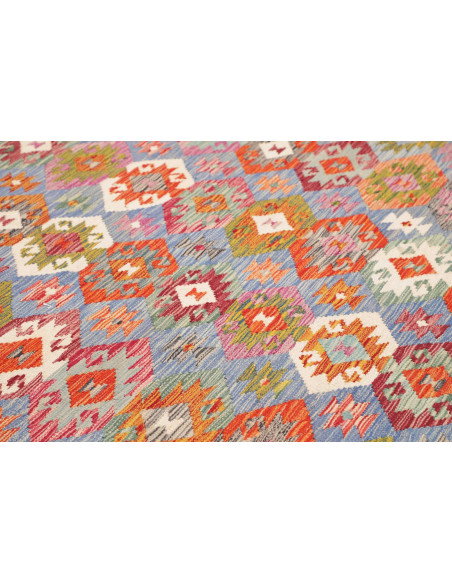 Tappeto Kilim Afghanistan 252x338 Blu Cielo Mul