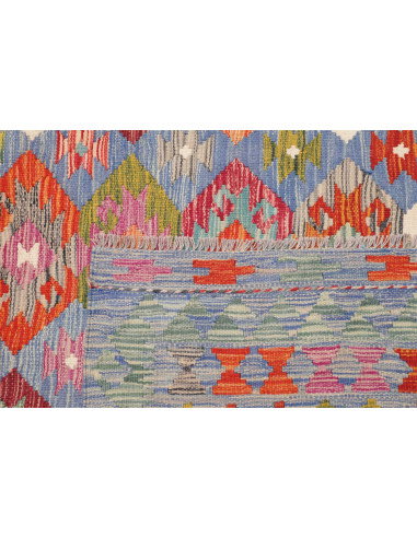Tappeto Kilim Afghanistan 252x338 Blu Cielo Mul