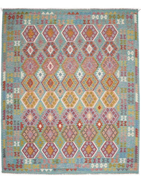 Rug Kilim Afghanistan 252x296 Turquoise Rose Go