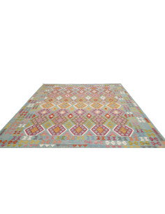 Tappeto Kilim Afghanistan 252x296 Turchese Rosa 2