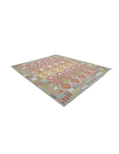 Tappeto Kilim Afghanistan 252x296 Turchese Rosa
