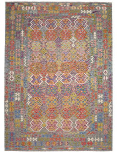 Tappeto Kilim Afghanistan 253x349 Grigio Blu Mu