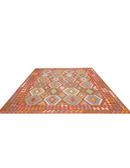 Tappeto Kilim Afghanistan 253x294 Rosso Arancio