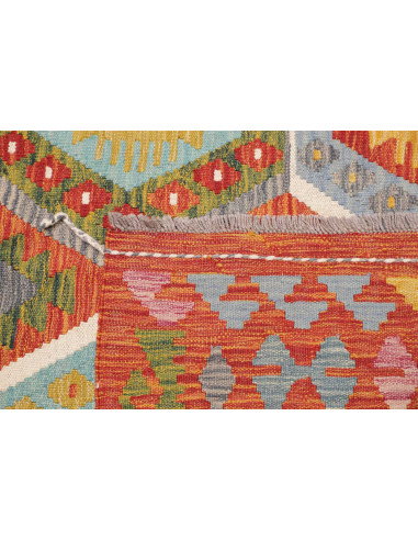 Tappeto Kilim Afghanistan 253x294 Rosso Arancio