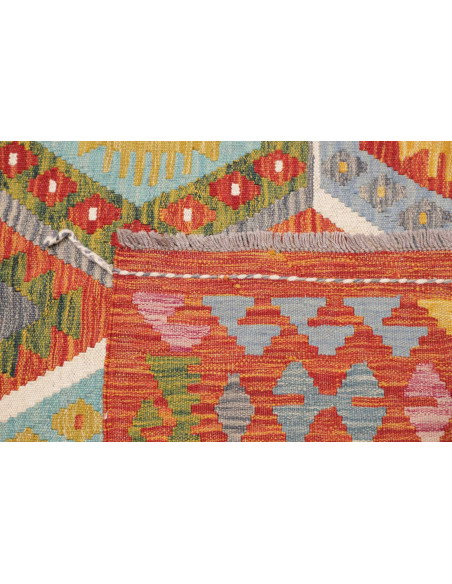 Tappeto Kilim Afghanistan 253x294 Rosso Arancio