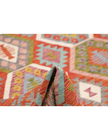Tappeto Kilim Afghanistan 253x294 Rosso Arancio