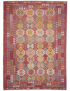 Tappeto Kilim Afghanistan 254x346 Borgogna Verd