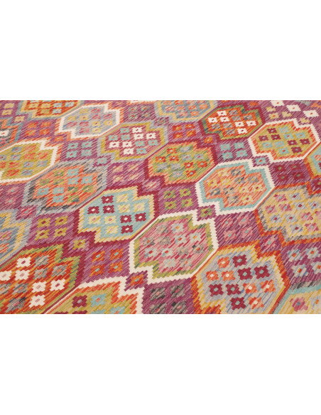Tappeto Kilim Afghanistan 254x346 Borgogna Verd
