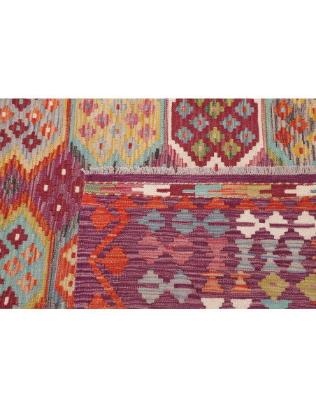 Tappeto Kilim Afghanistan 254x346 Borgogna Verd