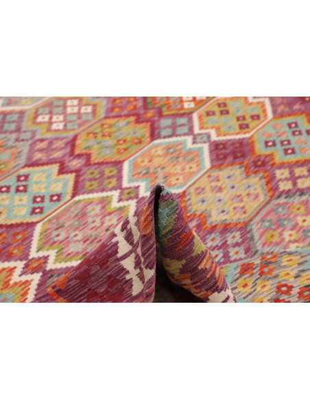Tappeto Kilim Afghanistan 254x346 Borgogna Verd