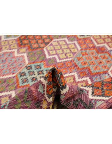 Tappeto Kilim Afghanistan 255x344 Viola Mirtill