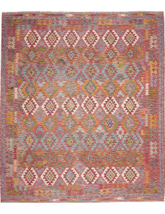 Rug Kilim Afghanistan 255x296 Burgundy Red Turq