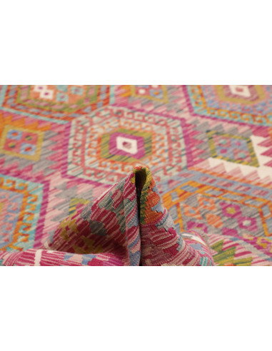Tappeto Kilim Afghanistan 255x345 Fucsia Aranci