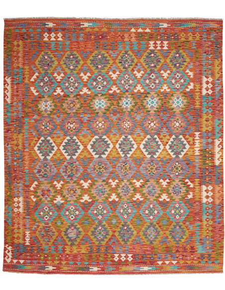 Tappeto Kilim Afghanistan 256x294 Terracotta Pe