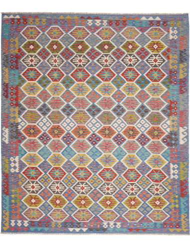 Rug Kilim Afghanistan 256x299 Sky Blue Multicol
