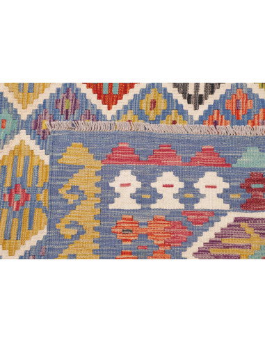 Tappeto Kilim Afghanistan 256x299 Blu Celeste M