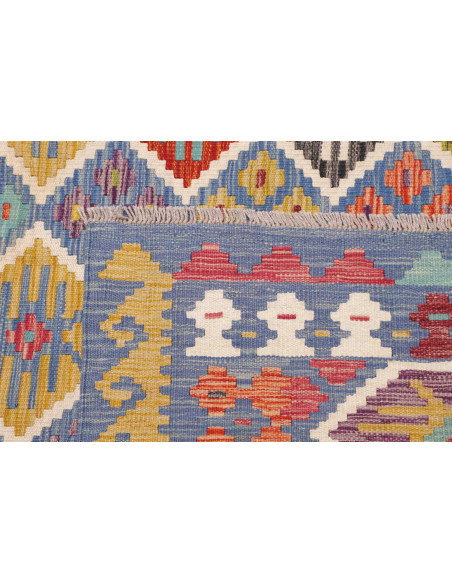 Tappeto Kilim Afghanistan 256x299 Blu Celeste M