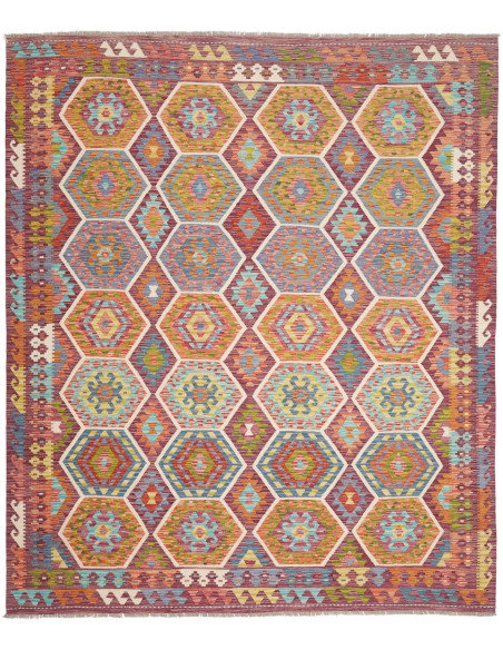 Rug Kilim Afghanistan 257x297 Burgundy Orange S
