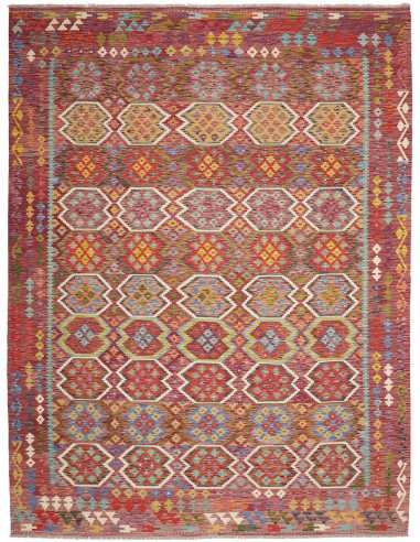Rug Kilim Afghanistan 258x342 Red Maroon Orange