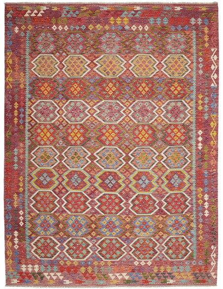 Rug Kilim Afghanistan 258x342 Red Maroon Orange
