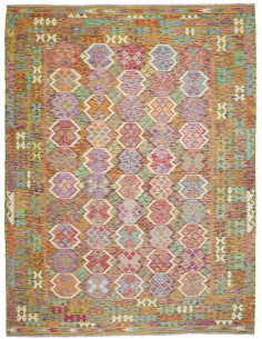 Tappeto Kilim Afghanistan 262x345 Verde Oliva L