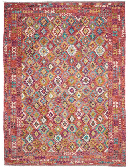 Rug Kilim Afghanistan 263x357 Terracotta Multic
