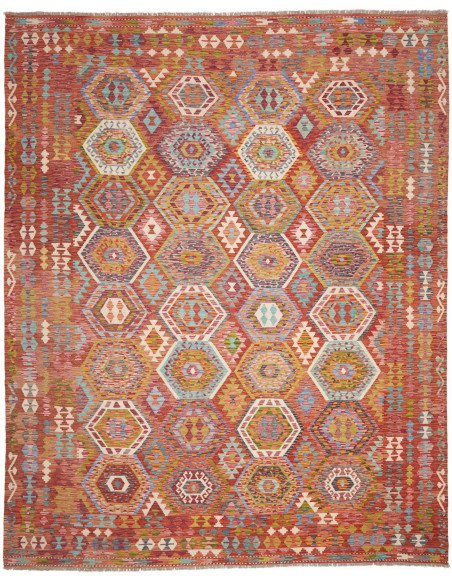 Rug Kilim Afghanistan 305x388 Terracotta Red Bl
