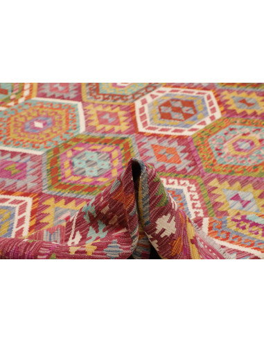 Tappeto Kilim Afghanistan 309x384 Magenta Turch