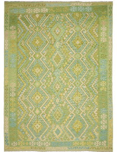 Rug Kilim Afghanistan 252x344 Aqua Green Light