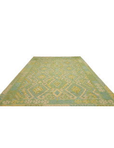 Tappeto Kilim Afghanistan 252x344 Verde Acqua V 2