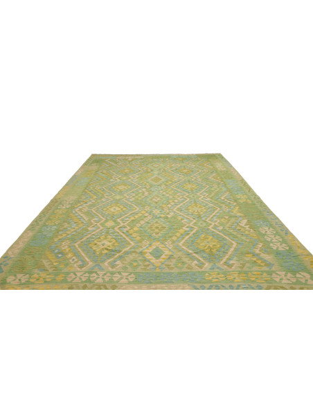 Tappeto Kilim Afghanistan 252x344 Verde Acqua V