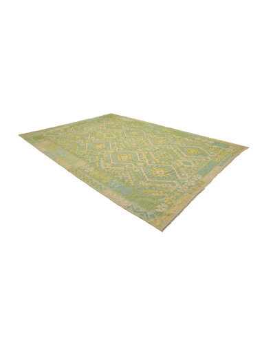 Rug Kilim Afghanistan 252x344 Aqua Green Light